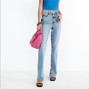 Zara split hem jeans